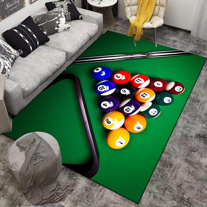 Billiard Balls Pool Theme Suitable As a Non-slip Mat for the Living Room or Bedroom Sofa