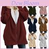 Gezellige Dames Warm Teddybeer Pluizige Jas met Capuchon Kunstbont Fleece Jas Bovenkleding Voor Ultiem Comfort