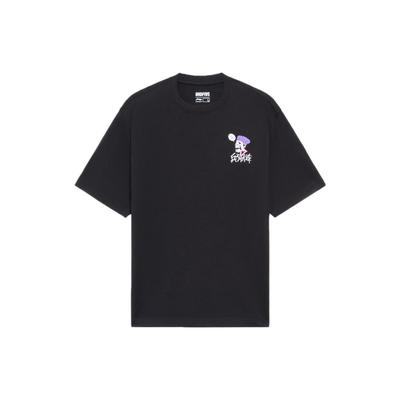 Li Ning Bad Five Tactical Humor Graphic Print Casual Crew Neck Short Sleeve T-Shirt Men T-Shirts Black AHSS373-1