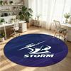 Tapis rond en velours de cristal imprimé Melbourne Storm, tapis de sol doux antidérapant pour chambre à coucher, cadeau de vacances