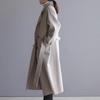 Fashionable Women's Loose Over-the-Knee Belted Wool Coat