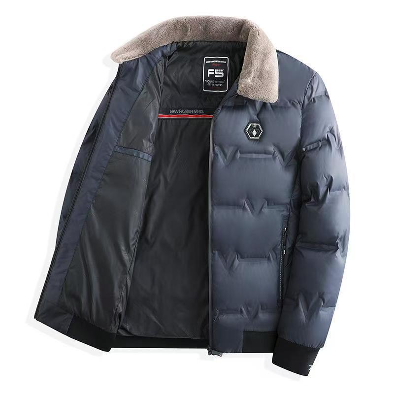 Men's Down Cotton-padded Clothes, Warm Lapel Cotton-padded Clothes, New Casual Cotton-padded Jackets In Autumn and Winter
