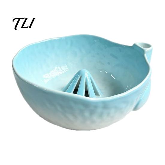 Temperature Controlled Fruit Storage Container Ceramic Berry Washing Bowl with Drainage Holes, Soaking And Rinsing Rinse Basin, Kitchen Colander