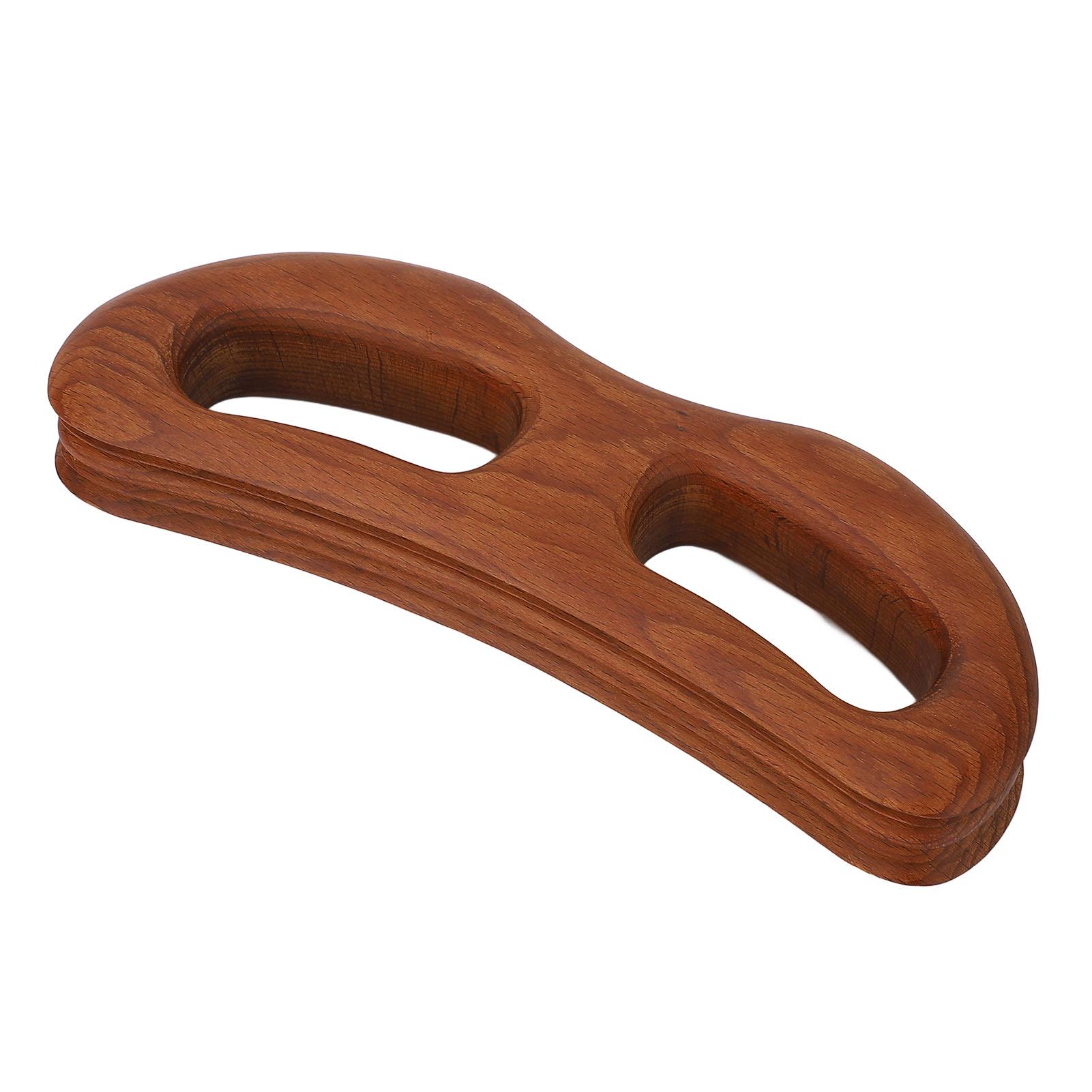 Ручка Деревянная доска Гуаша Снятие дискомфорта Пластина Гуаша Глубокая канавка Скребковая доска с импульсной толкающей пластиной для всего тела