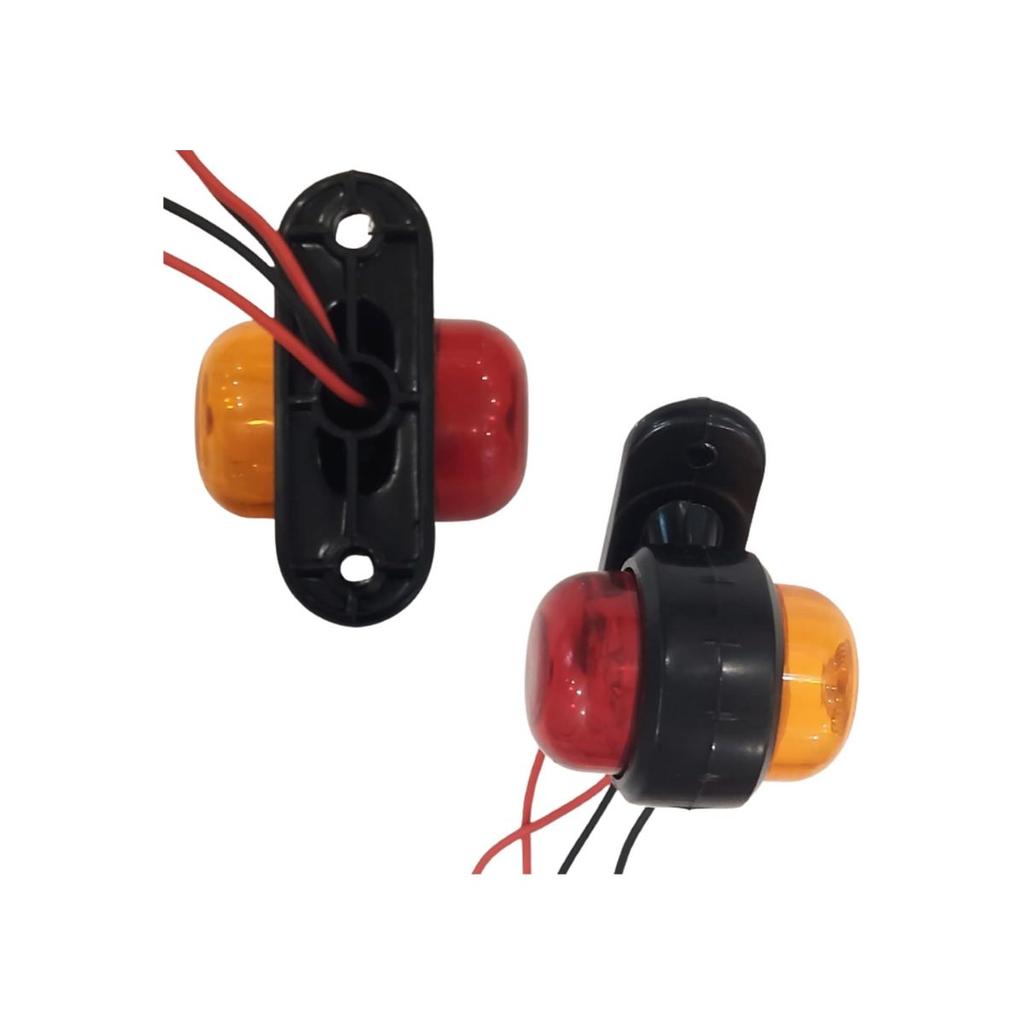 APSMOTIV Truck Trailer Side Marker Lights 2pcs Red/Amber LED Position Rear Lights 24V Parking Lights For Truck Clearance Light Red White/Amber