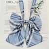 Plaid Flower Collar Bow Tie - Korean Fashion Harajuku Style for Women & Students.