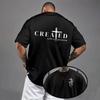High Quality Cotton Cross Printed Tees Male Street Tshirt Men's T-shirt Summer Daily Casual Fashion O-neck Short Sleeve Top