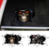 3D Horror Skull Car Stickers - Waterproof Vinyl Rear Windshield Decals for Auto Door Window 3D Skeleton Styling