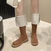 Female Chelsea Over The Knee Boots 2025 Winter Trend Shoes Women Side Zipper Boots Keep Warm Retro Two Wear Lady Long Boots