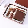 Premium Men's Souvenir Gift Set Custom Logo Leather Wallet Belt Watch Sunglasses 4-Piece Valentine Birthday Luxury Box