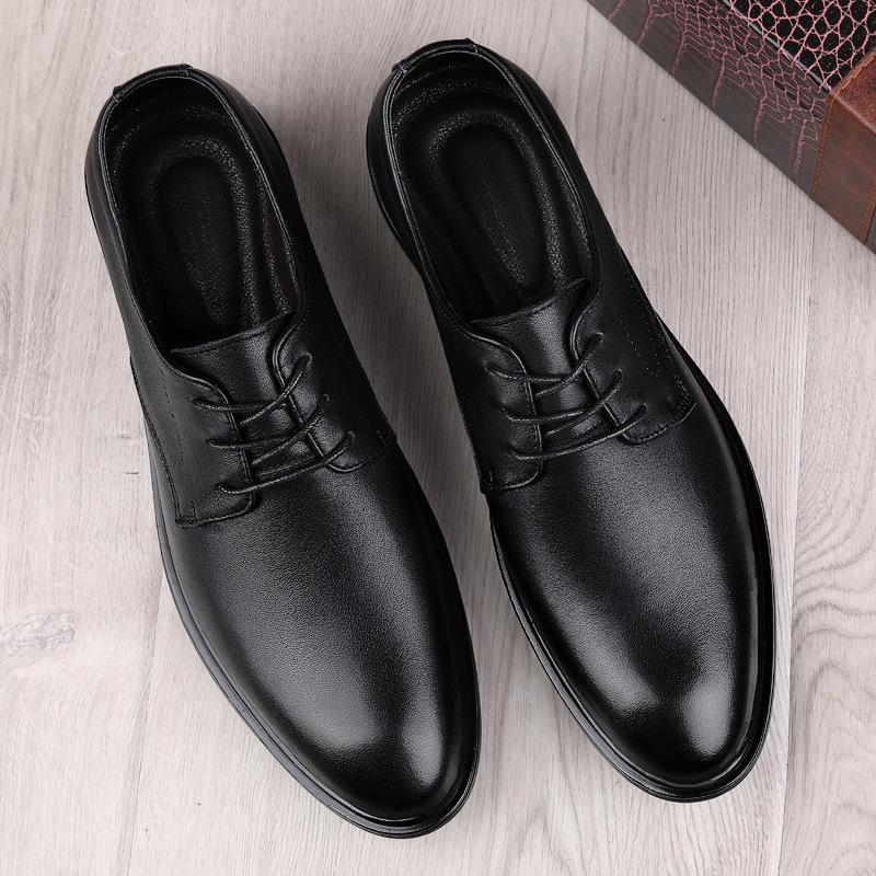 Business Casual Leather Shoes Men's Shoes Four Seasons Shoes Professional Work Shoes Simple First Layer Cowhide Dress Shoes Wedding Shoes Leather Shoe