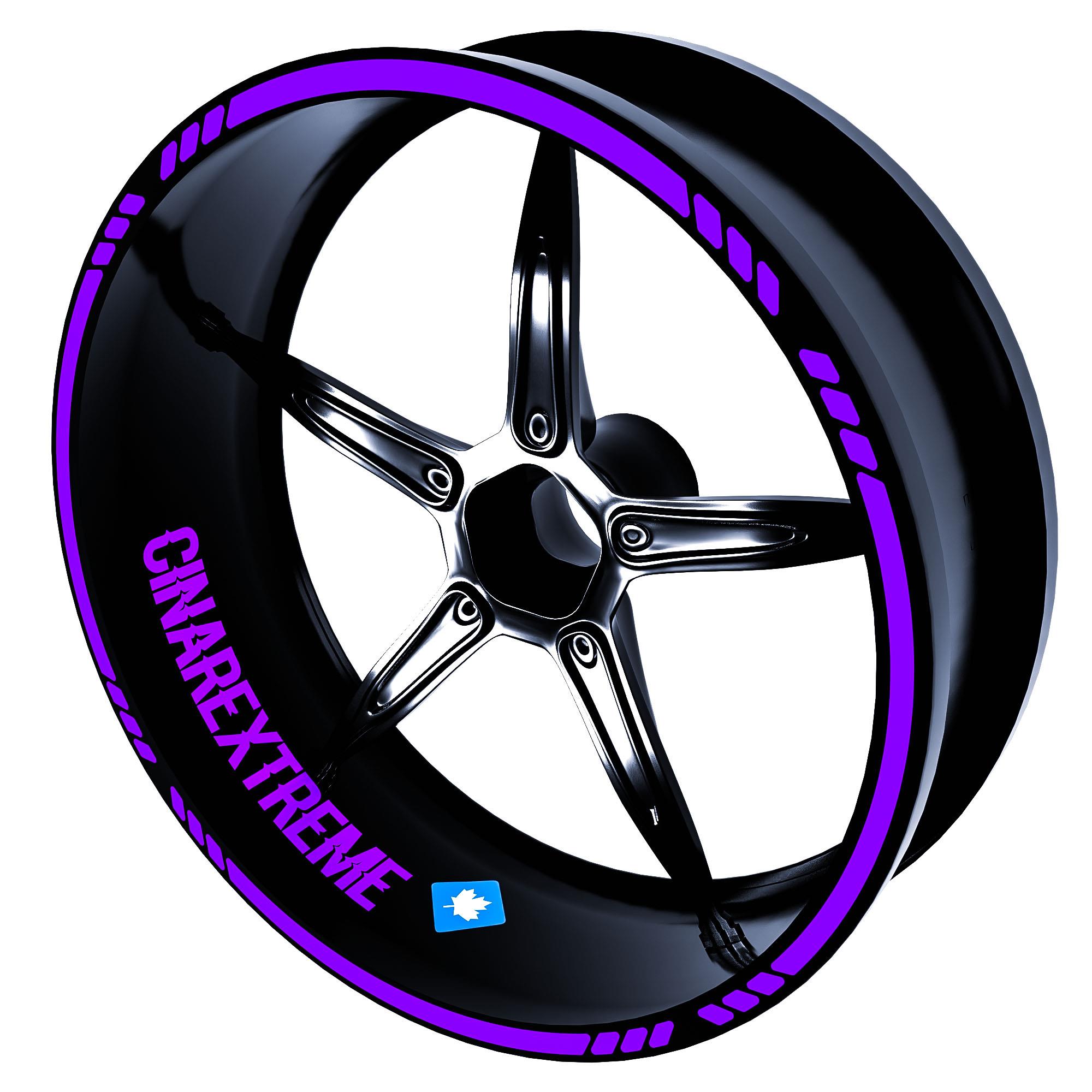 

4 шт. пунктирный дизайн баклажан фиолетовый обод ленты колеса полосы наклейки наклейки CinarExtreme