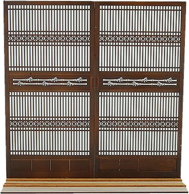 Cobaanii Model Workshop 1/12 Japanese Style Series: Lattice Door with Japanese Pattern 1 Assembly Kit WZ-015
