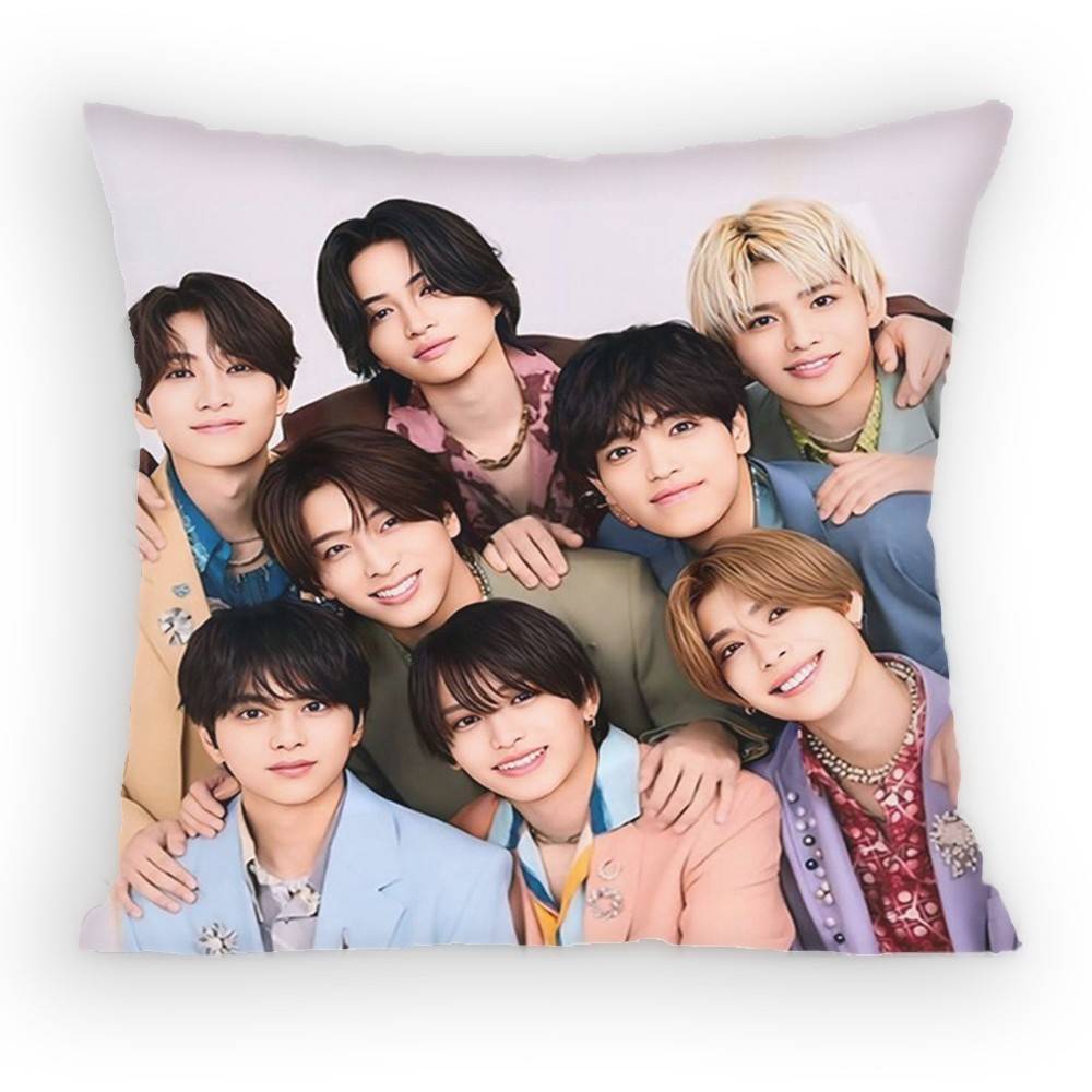 Japanese Idol TTimelesz Pillow Case Antidustmite Pillowcase Invisible zipper silky Sofa cushion cover for bedroom