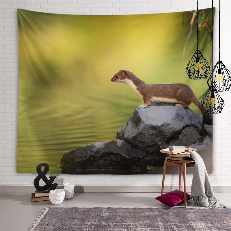 

Гобелен с изображением лося, настенное искусство с изображением лося, эстетическое украшение, гобелен для гостиной, спальни, комнаты в общежитии, домашний декор 100X75CM