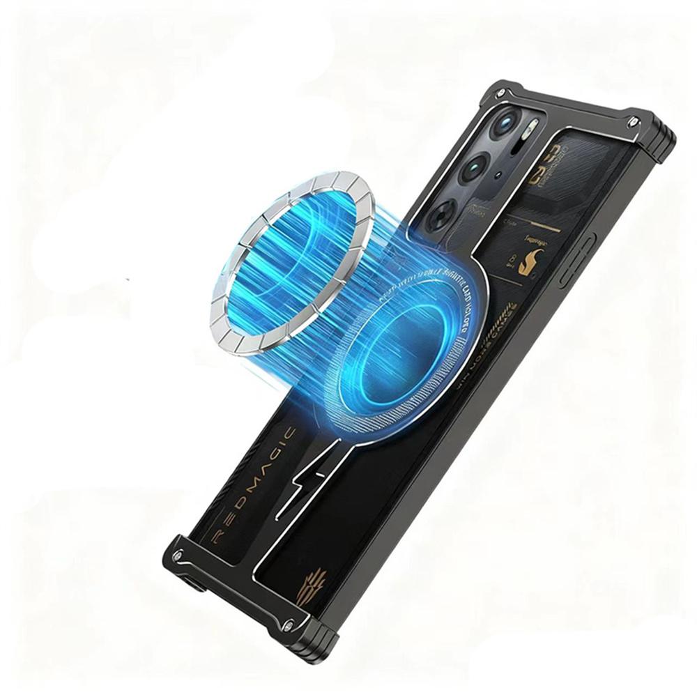 For ZTE Nubia RedMagic 11 Pro 5G/11 Pro+ 5G Bumper Magnetic Case Aluminium Alloy Metal Frameless Phone Cover