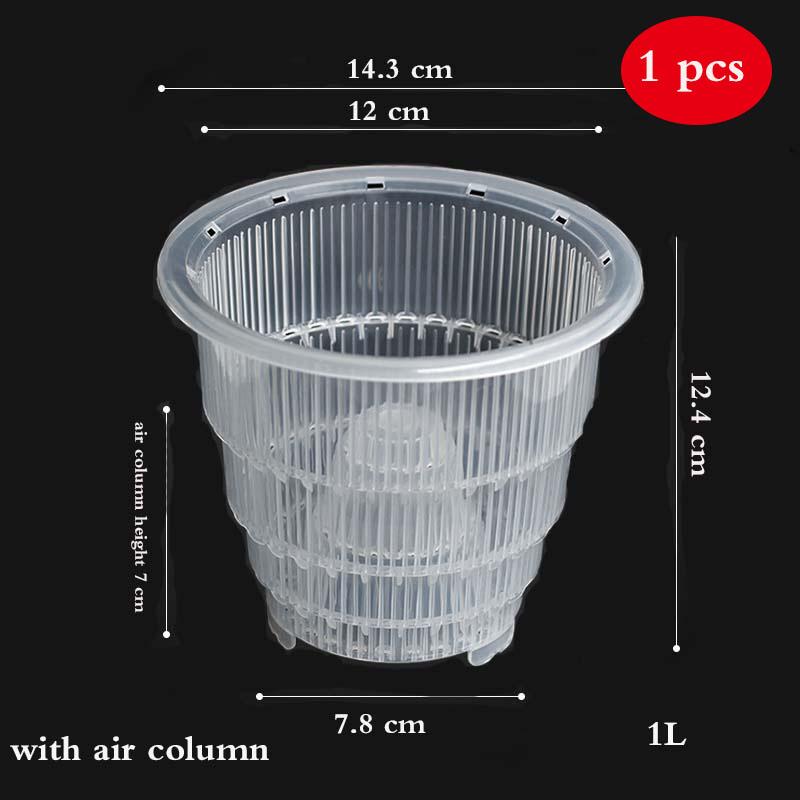 Meshpot 12 Cm Plastic Orchid Pot Inner Clear Orchid Planter Double Layer Good Outlooking Plants Container Garden Accessories