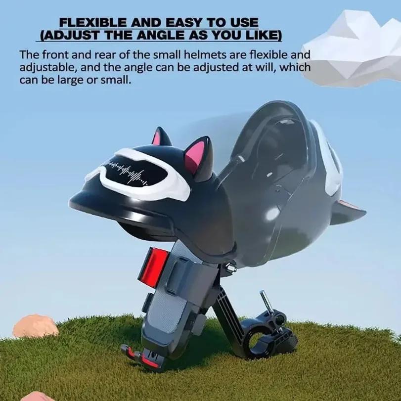 360°Rotation Bicycle Motorcycle Phone Holder Outdoor Cycling Navigation Stand Sunscreen Rainproof Small Helmet For All Smatphone