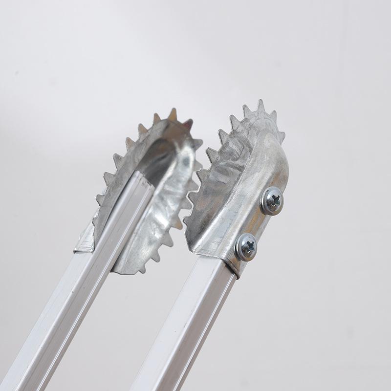 Stainless Steel Long-Handled Trash Grabber Tongs for Sanitation and Retrieval