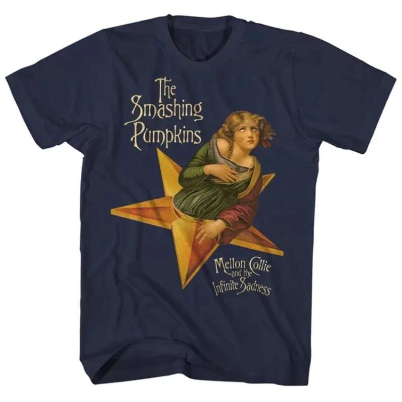 The Smashing Pumpkins Classic Rock Band TShirt Unisex Casual Short Sleeve Cotton Top Summer Apparel Tshirts