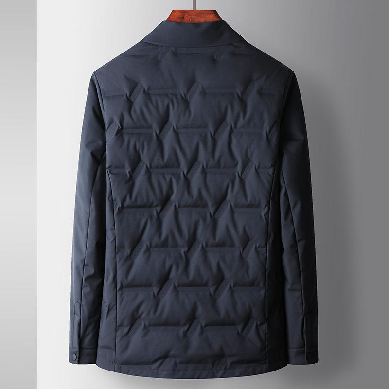Autunno e Inverno Piuma d'Anatra Bianca Mezza Età e Giovani Calda Versione Camicia Casual Leggera Giacca Piumino da Uomo