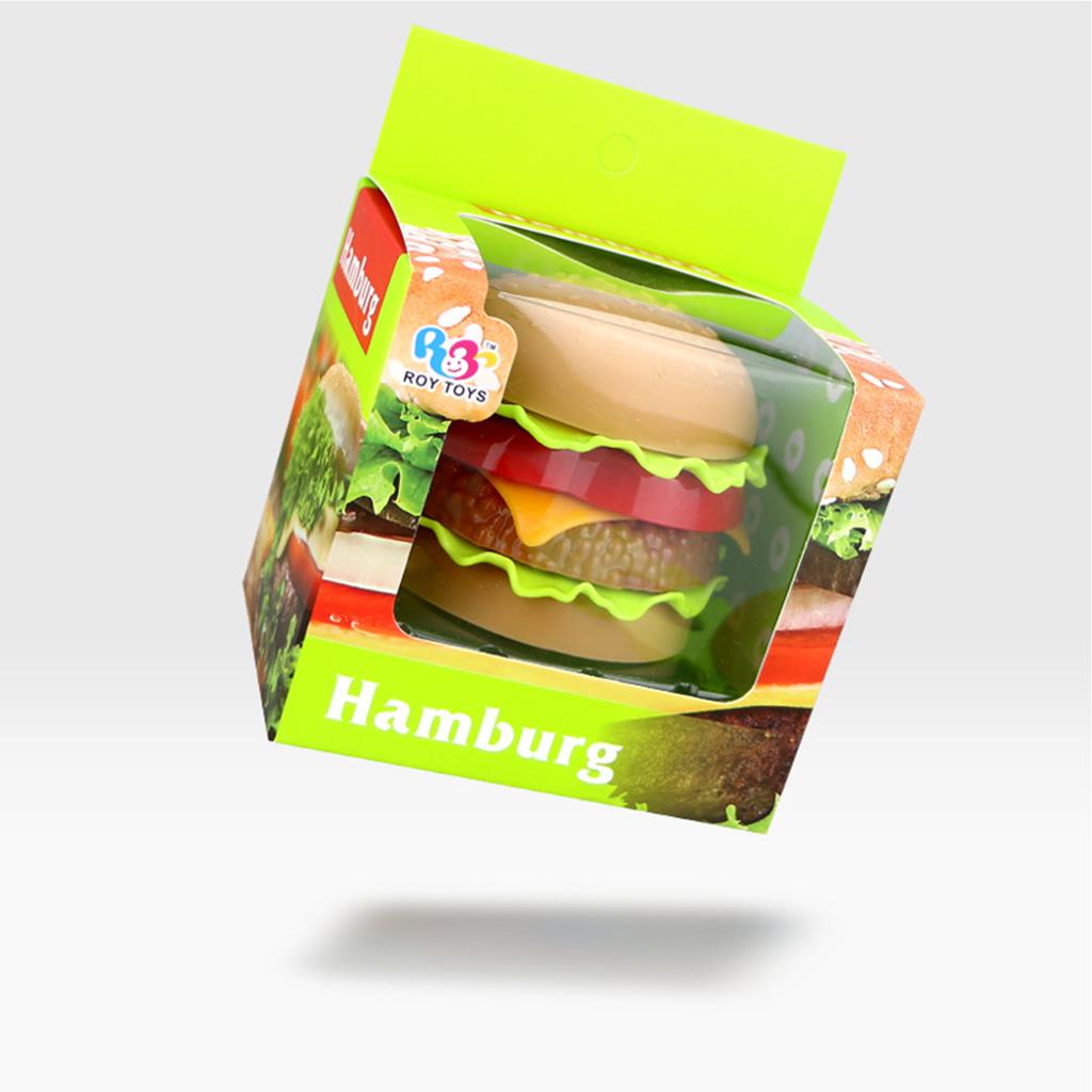 Simulated Food Seven Layer Burger Baby Disassembly Toy, Children's Play Home Small Gift Kitchen Toy