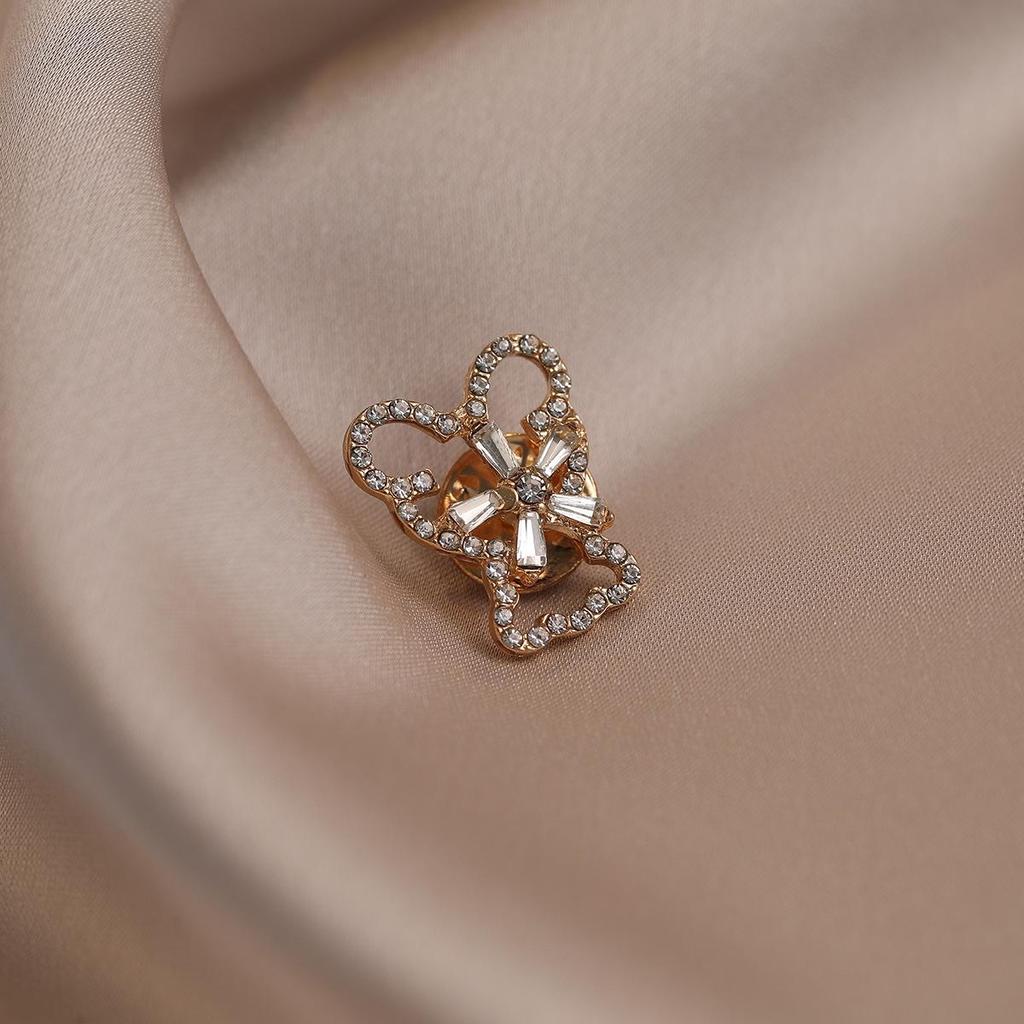 Elegante Schmetterlingsbrosche mit Perle – Damen-Modeschmuck-Anstecknadel von hoher Qualität