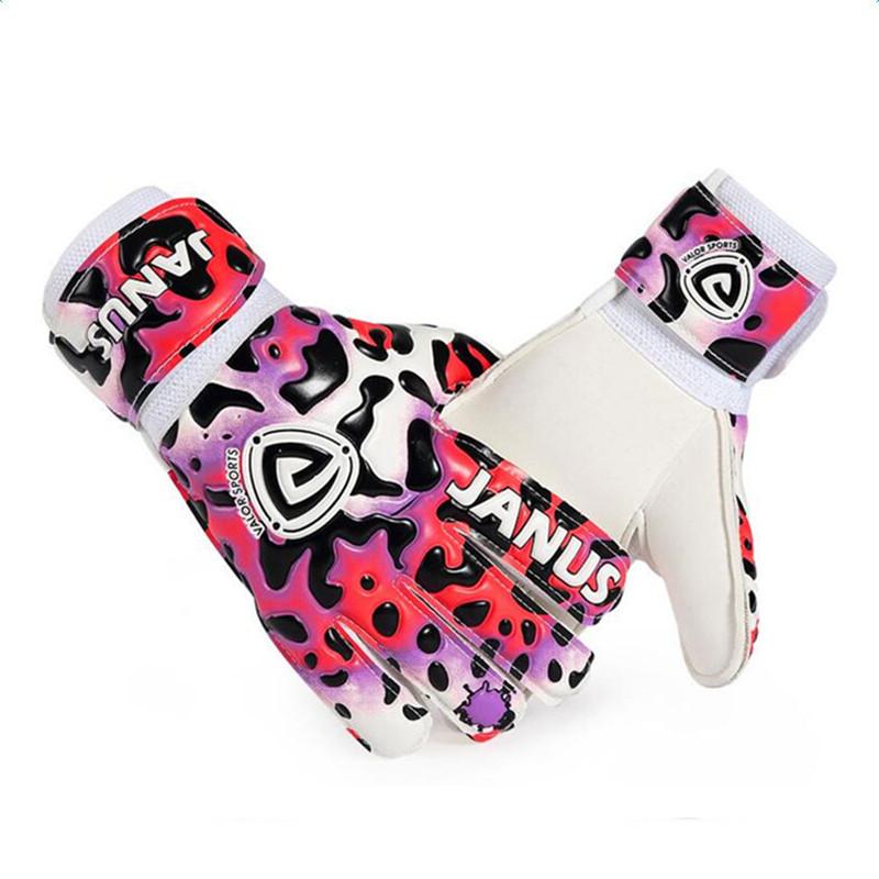 Professional Children  Finger  Protection Outdoor Latex Thickened Soccer Goalkeeper Gloves Leopard Printed Goalie Gloves