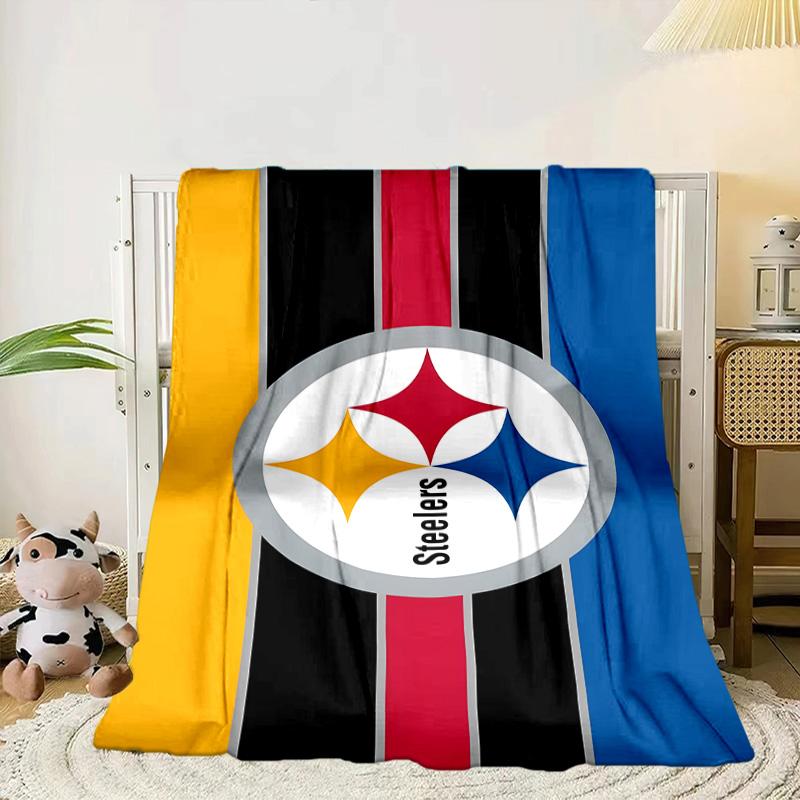 Pittsburgh Steelers Portable Blanket/Soft Blanket Bedding Blanket Suitable for Travel Camping Living Rooms Offices Sofas Fan Gifts