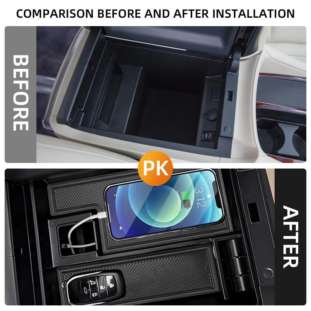 For Toyota Alphard 30 Vellfire 30 Series 2015-2025 Armrest Box Storage Box Container Tray Orgainzer Interior Accessories