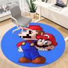 1pc Mario Pixel Art Office Round Area Rug, Indoor Mat Suitable For Office, Bedroom Living Room Home Decor, Room Deco,  Offic a0926219
