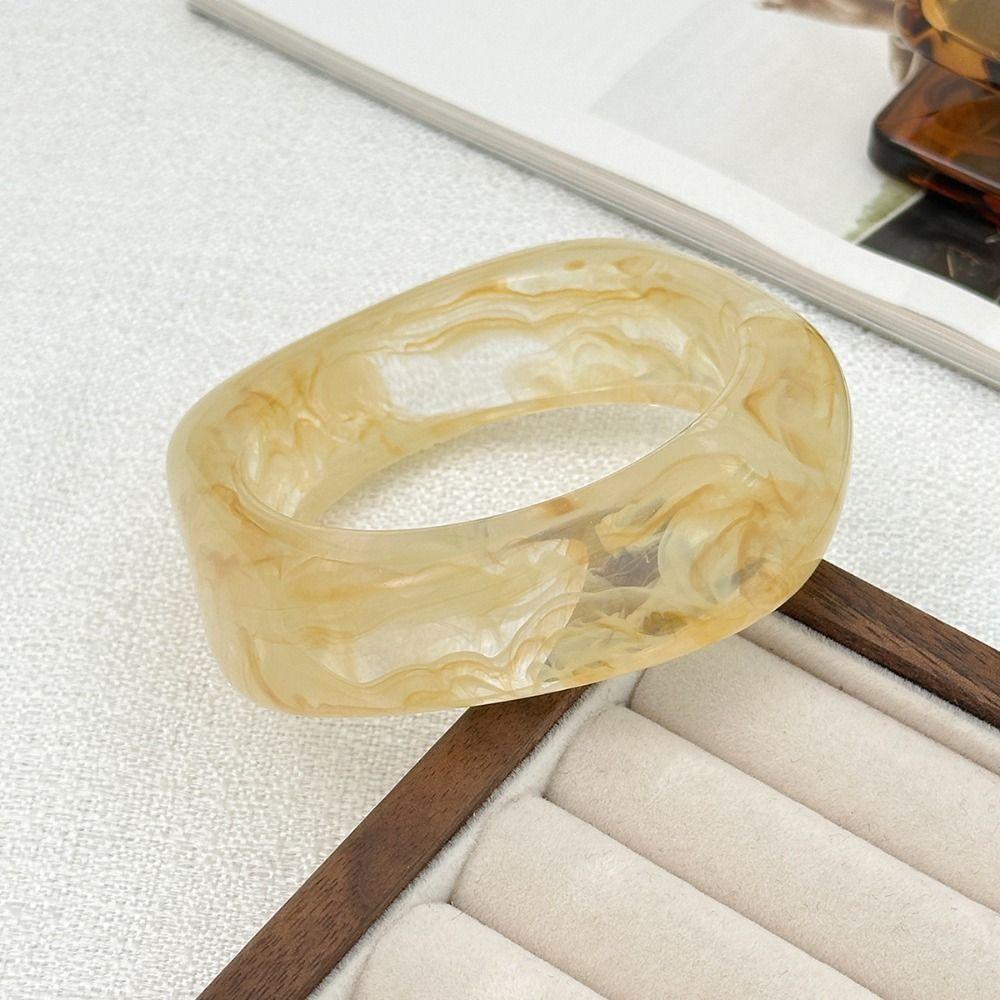 Europe American Style Irregular Wide Bracelet Minority Design Green Hand Ring  Girls