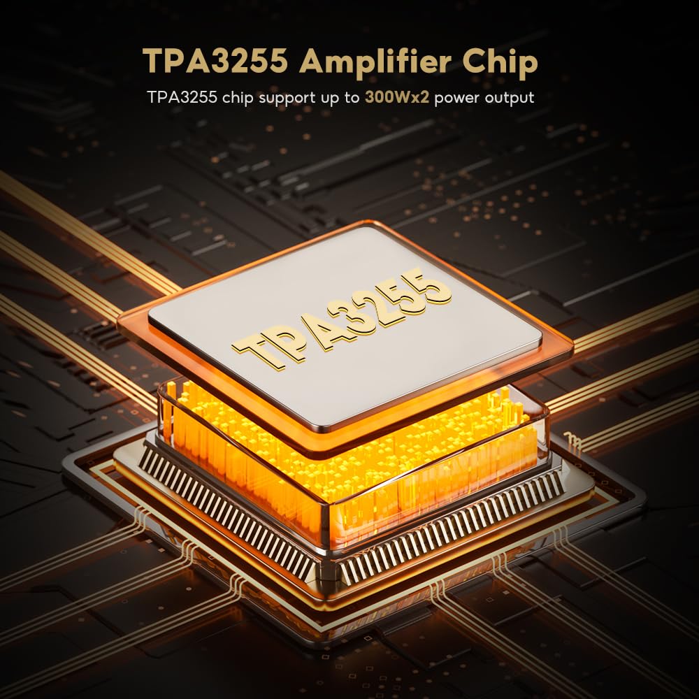 AIYIMA A07 Premium TPA3255 Power Amplifier 300Wx2 Class D Stereo Digital Audio Amplifier Amplifier Home Audio for Passive Speakers DC36V Power 2.0ch