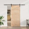 Sliding Door Natural 100 X 208 Cm Solid Pine Wood