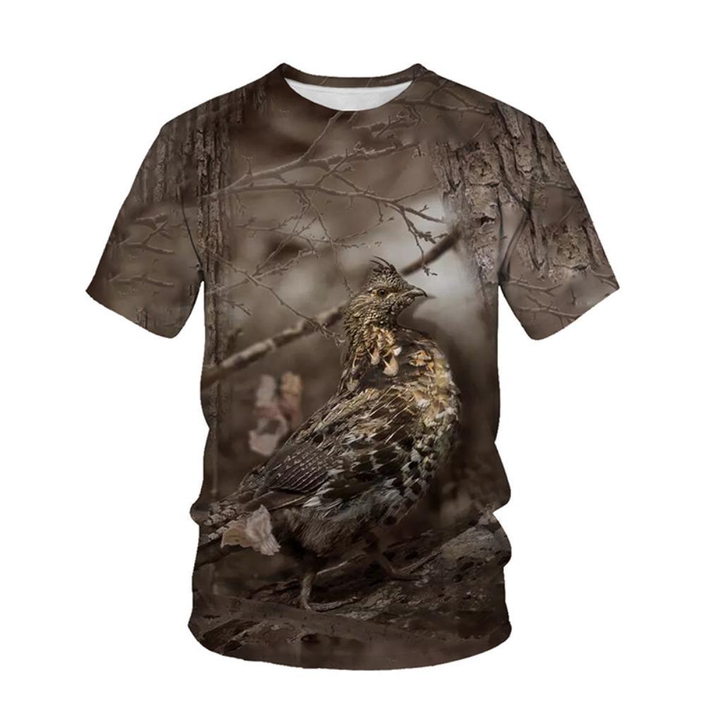 New Animal Camouflage Hunting 3D Print T-Shirts Men Women Summer Short Sleeve T Shirt Oversized Harajuku Tops Tees Kids Clothing