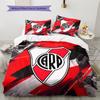 Biancheria da letto con motivo squadra River Plate Decorazione per la casa Regalo di compleanno (1 * copripiumino + 2 * federa, senza nucleo)