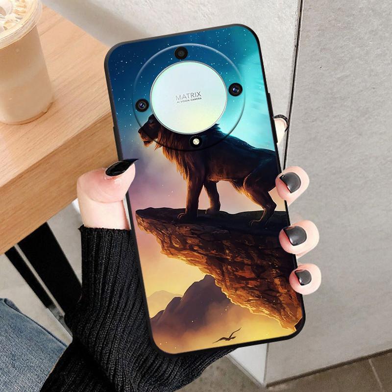 For Honor Magic 6 Lite 5G Case Soft Silicone Cool Wolf Shockproof Cover For Huawei Honor Magic6 Lite 5G TPU Coque Lion Fundas