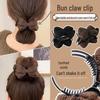 Autumn & Winter Knitted Bow Hair Bun Maker & Claw Clip for Women