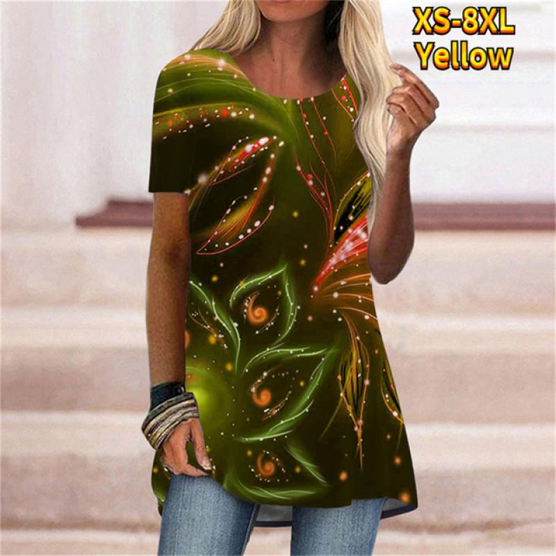 Fashion Cartoon Portrait 3D Print Women T-shirt With O Neck White Short Sleeve Women Clothes Leisure Summer Tops Pullover