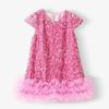 Autumn Girls Princess Dress Baby Kids Elegant Party Tutu Fluffy Sequin Mesh Skirt Children Mesh Tulle Birthday Dresses