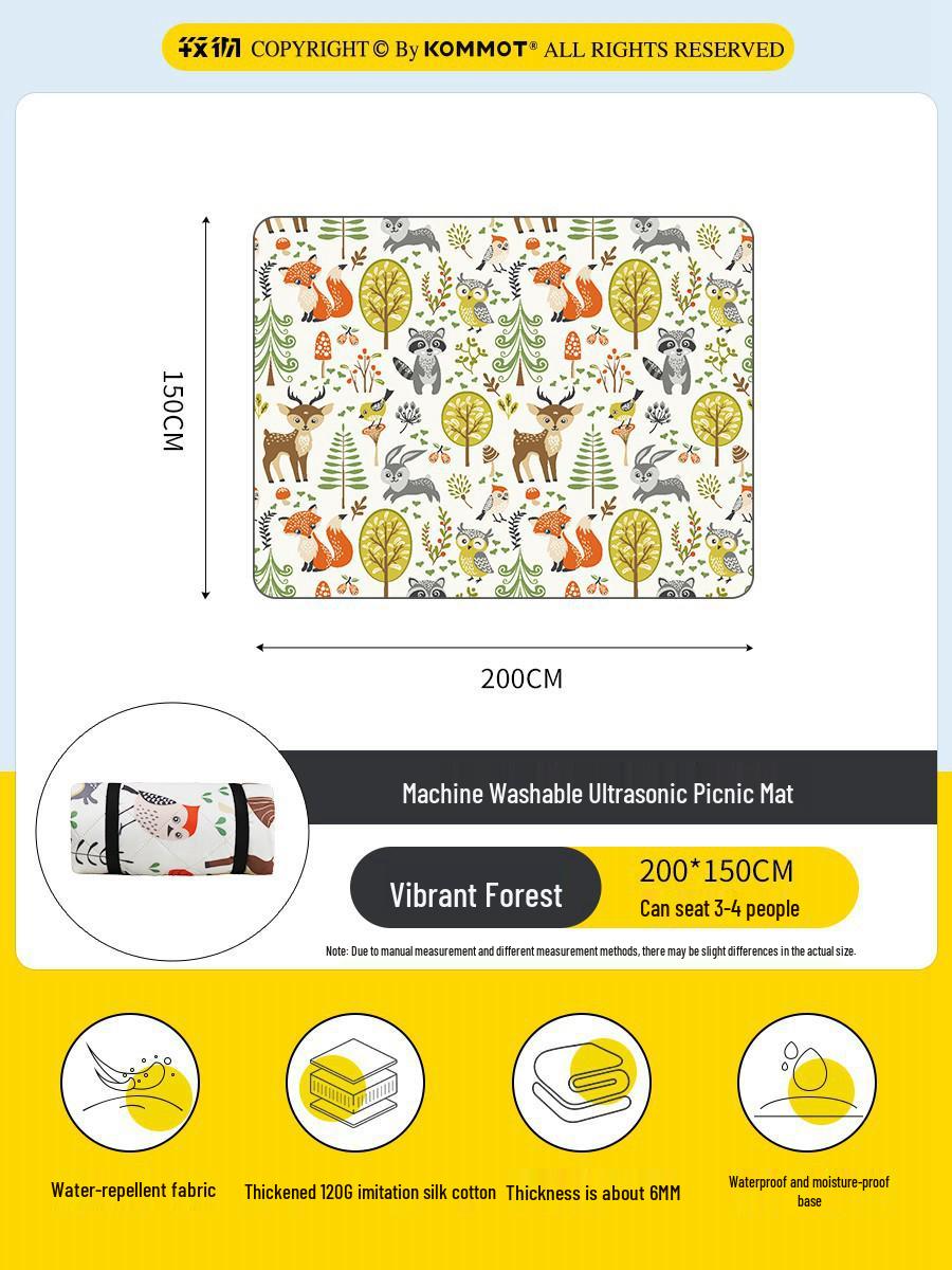 Mu Che Waterproof Picnic Mat: Moisture-Proof, Portable Outdoor Camping Mat and Tent Cushion.