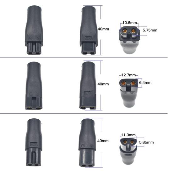 1 Sett Barbermaskin Lader Adapter Erstatning Strømledning 5V Lader USB-adapter Elektrisk Hårklipper Skjeggtrimmer Barberhøvel Ladehode Omformer