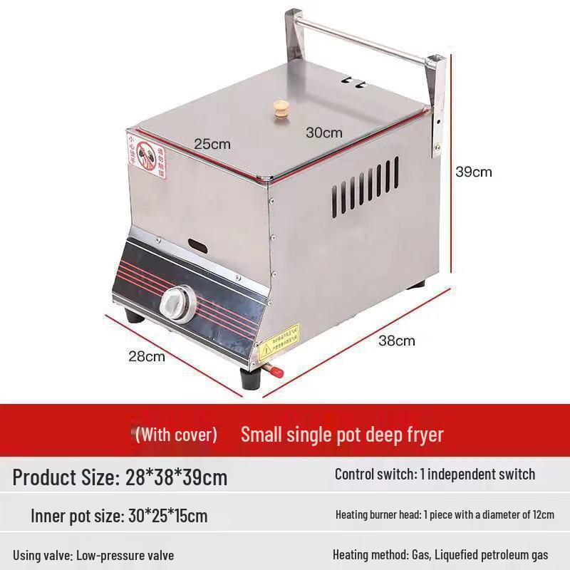 Commercial LPG Gas Fryer for Fried Foods: Skewers, French Fries, Oden, Chicken Lei De Zhu.