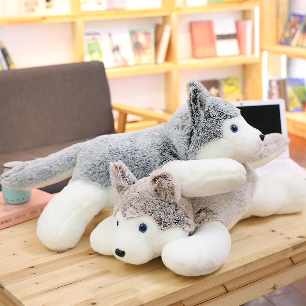. 1pc 60cm Cute Husky Dog Plush Toy Stuffed Kids Doll Kawaii Animal Gift Soft Sofa Pillow Creative B