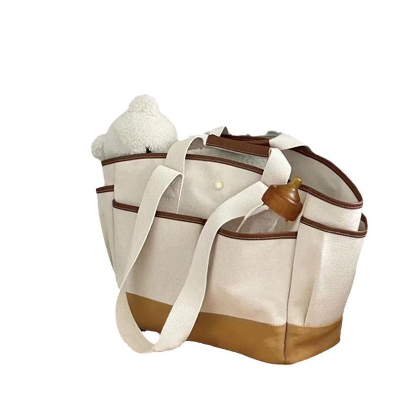 Large Capacity Casual Versatile Messenger Mother and Baby Bag Going Out Portable and Lightweight Canvas Bag