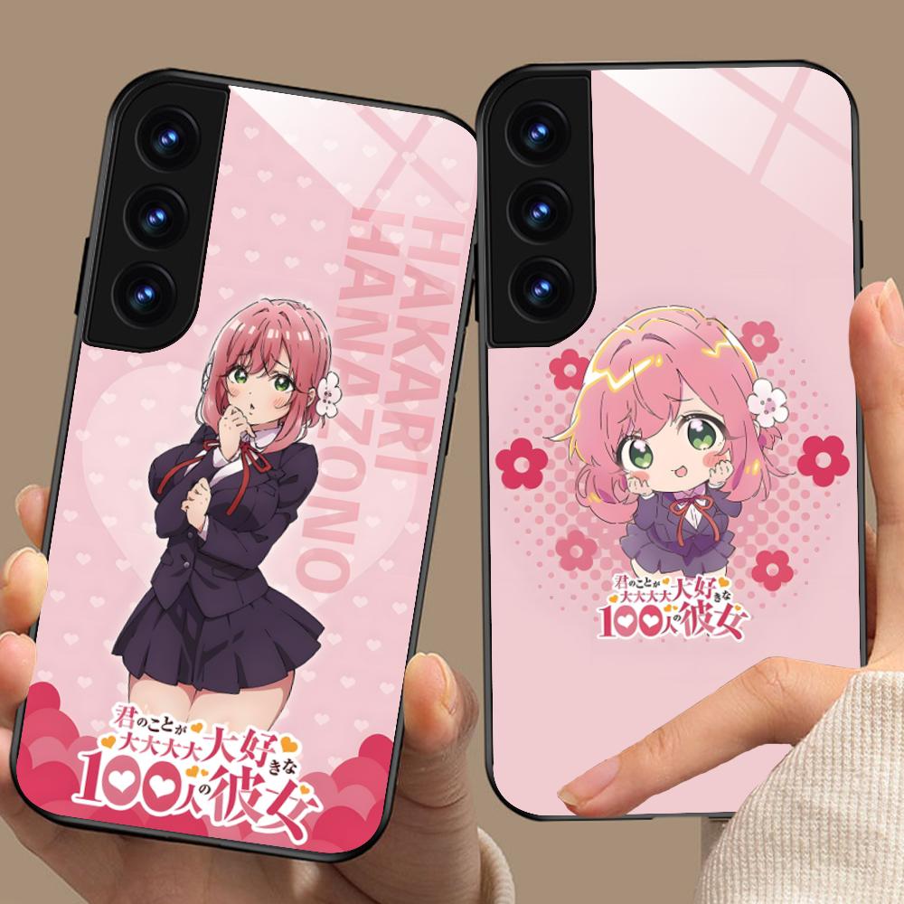 Anime Hakari Hanazono Glass Mobile Phone Case for Samsung Galaxy A56 55 54 53 52 51 36 35 34 23 16 15 5G Colorful Cover