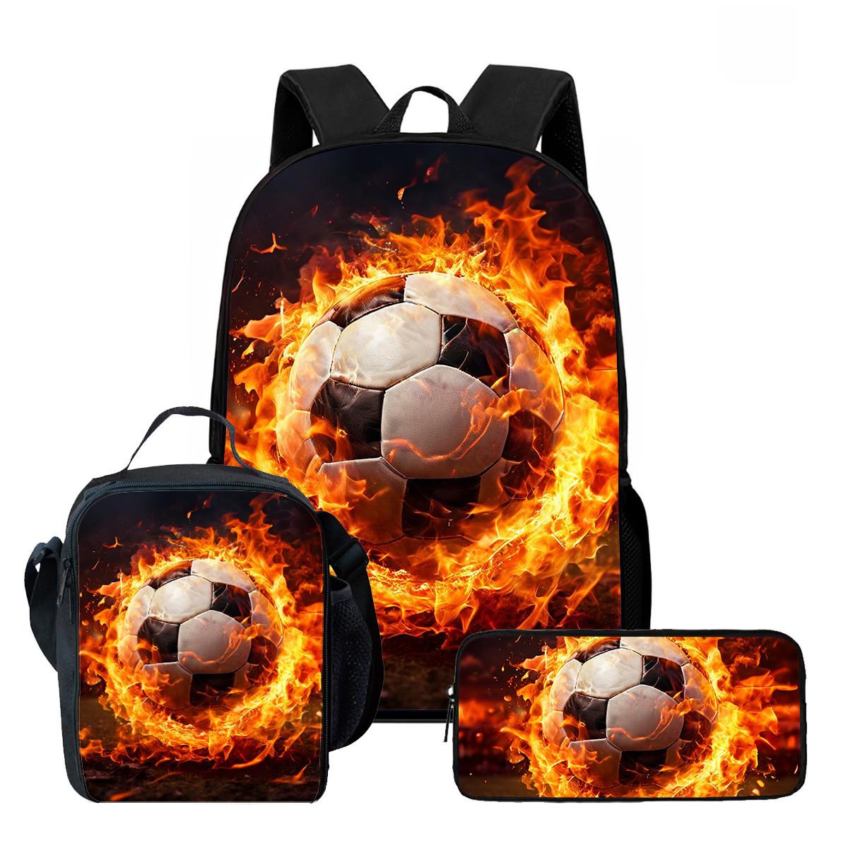 Icône Préféré Drôle Manana Sera BonitoI Motif 3D 3 pièces/Ensemble Élève Sacs d'école Quotidien Sac pour Ordinateur Portable Sac Quotidien Boîte à Lunch Trousse à Crayons