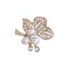 Pearl Leaf Brooch Fashion Exquisite Leaf Brooch Premium Sense Anti-light Pin Clothing Fixed Pin Accessories