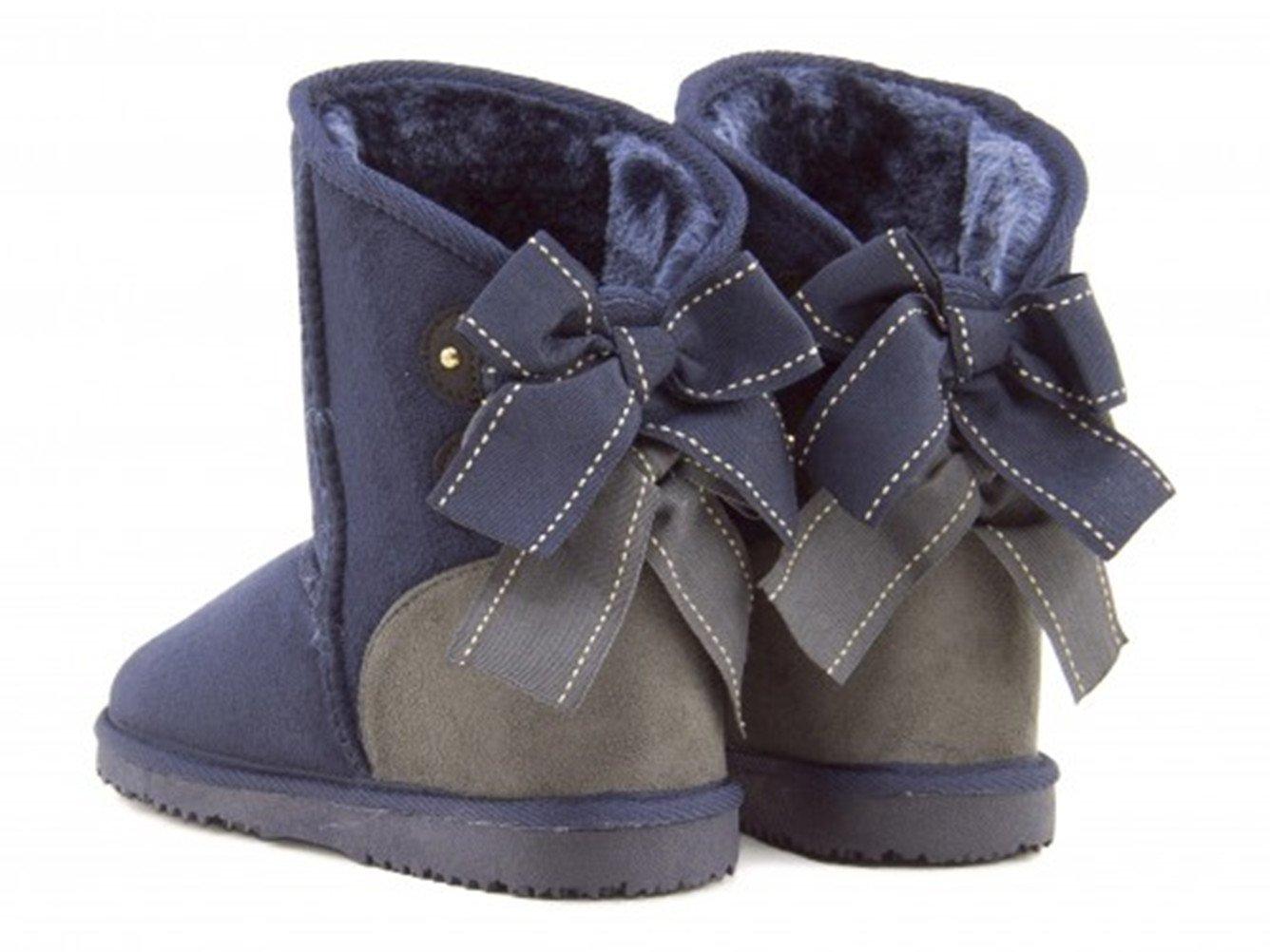 

Warm Winter Boots with Cute Ribbon Perfect for Snow and Warm Short Boots [CXYP] Women s Design, Rain, Fleece-Lined (24.5cm, Blue)