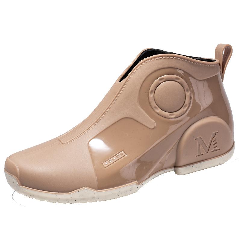 2024 Men Outdoor Fishing Shoes Punk Ankle Rubber Boots Waterproof Black Color Strong Blocking Water Shoes Wellies Kitchen Shoes